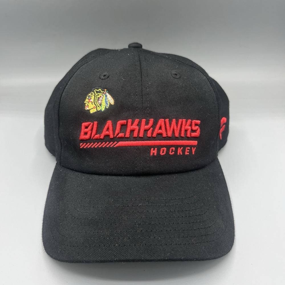 Chicago Blackhawks Fanatics Adjustable Hat Cap NHL Red Black Logo